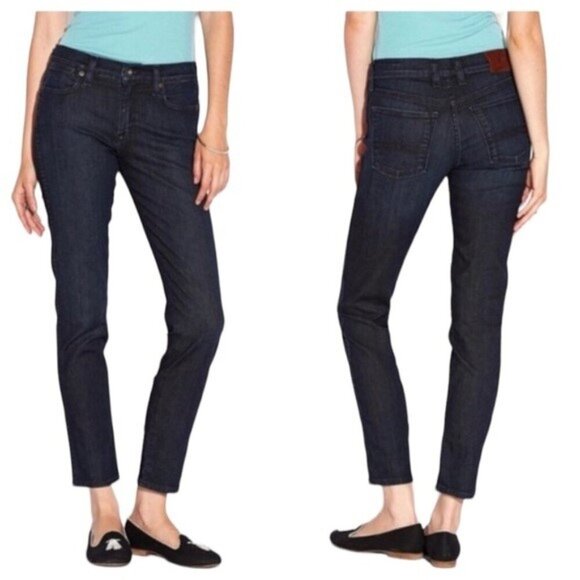 LUCKY BRAND SZ 0/25 Charlotte Rail Skinny Cropped Mid-rise Blue Jeans - Picture 1 of 13